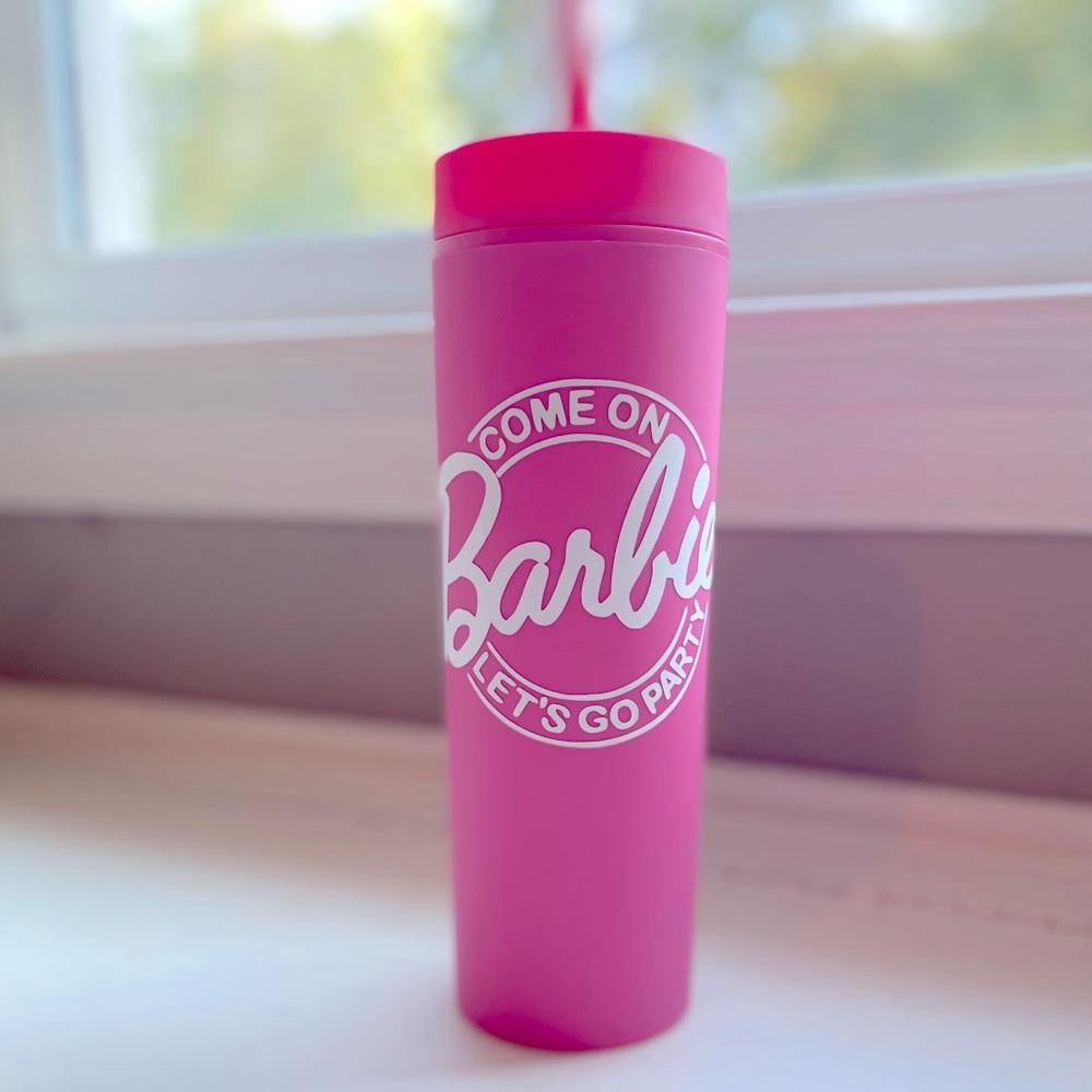 Barbie Pink Skinny Tumbler/Cold Cup Let’s Go Party